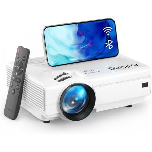 AuKing iPhone Compatible Projector with Wifi and Bluetooth